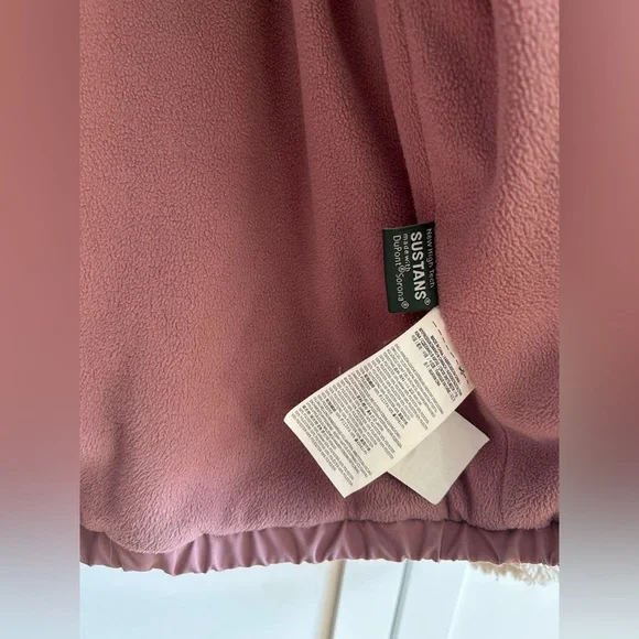 Vans Fawner Puffer Jacket/Sherpa Collar - Light Pink - XS - Picture 6 of 8